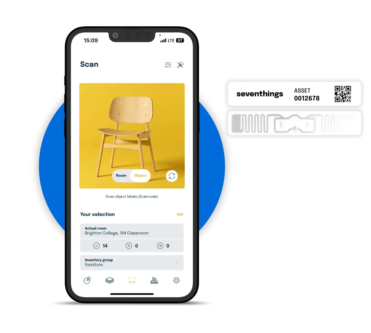 Asset Scan via the seventhings app