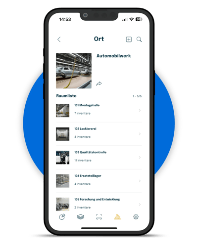 Verwalte Standorte und Räume mit der seventhings App